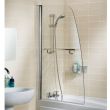 Lakes Bath Screen - Single Panel Sculpted with Towel Rail