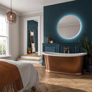 HiB Theme 100 LED Ambient Steam-Free Round Bathroom Mirror