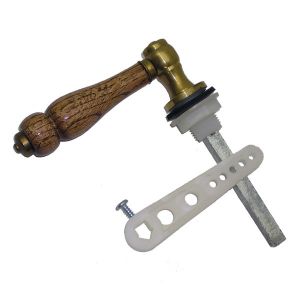 Traditional Replacement Cistern Lever Handle - Wood Finish