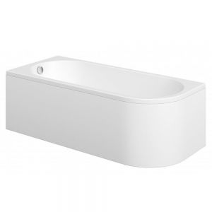 Trojan J Shaped 1700mm x 750mm Single Ended Plain Bath and Panel - Right Hand