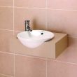 Vada semi-recessed basin by Impulse, supplied by Midland Bathroom Distributors