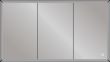 HiB Vanquish 120 LED Recessed Demisting Mirrored Aluminium Bathroom Cabinet