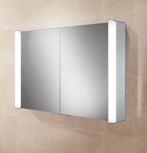 Hib Vector Led Mirrored Aluminium Bathroom Cabinet Aluminium