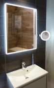 HiB Vega 60 LED Steam-Free Bathroom Mirror with Charging Socket