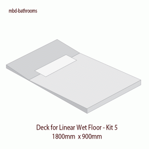 Wet Room Kit - 1800mm x 900mm - Linear Wet Floor Kit 5