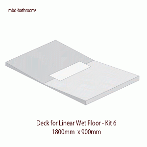 Wet Room Kit - 1800mm x 900mm - Linear Wet Floor Kit 6