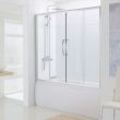 1800mm Lakes Over Bath Semi Frameless Double Slider Door