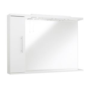 Impakt 1200mm Mirror with Side Cabinet and Lights