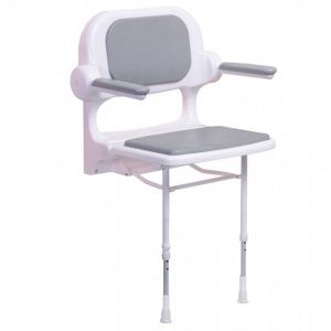 2000 Series Standard Fold Up Shower Seat with Back & Arms