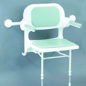 2000 Series Fold up Shower Seat with hanging bracket (Fully padded Grey)