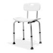 AKW Aluminium Freestanding Shower Seat with Back Support