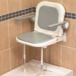 4000 Series Extra Wide Shower Seat with Back and Arms - Grey Padded
