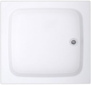 900 x 900 Aquacast Deep Stone Resin Square Shower Tray Antislip White