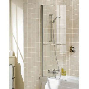 Lakes Bath Screen - Single Panel Square with Towel Rail