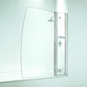 Coram Shower Screen 1050mm Sail Bath Screen with Panel